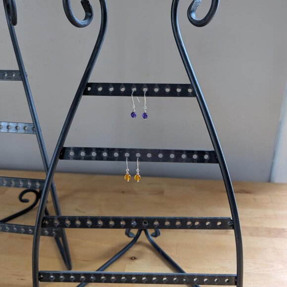 2 Earring Displays Wrought Iron - Like New - Rio Grande US Made - Jewelry Stands - Picture 3 of 11